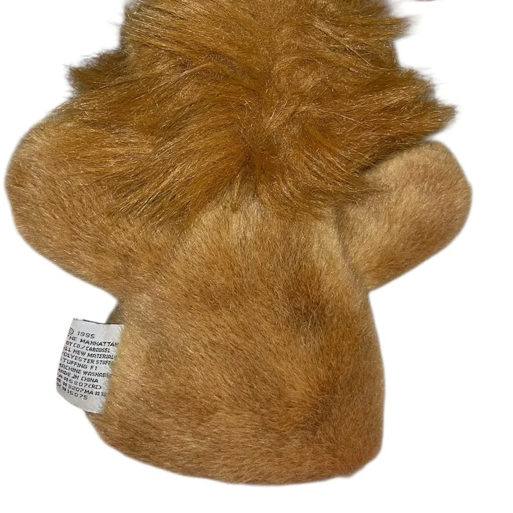 Vintage Lion hand puppet Manhattan toy company 1995